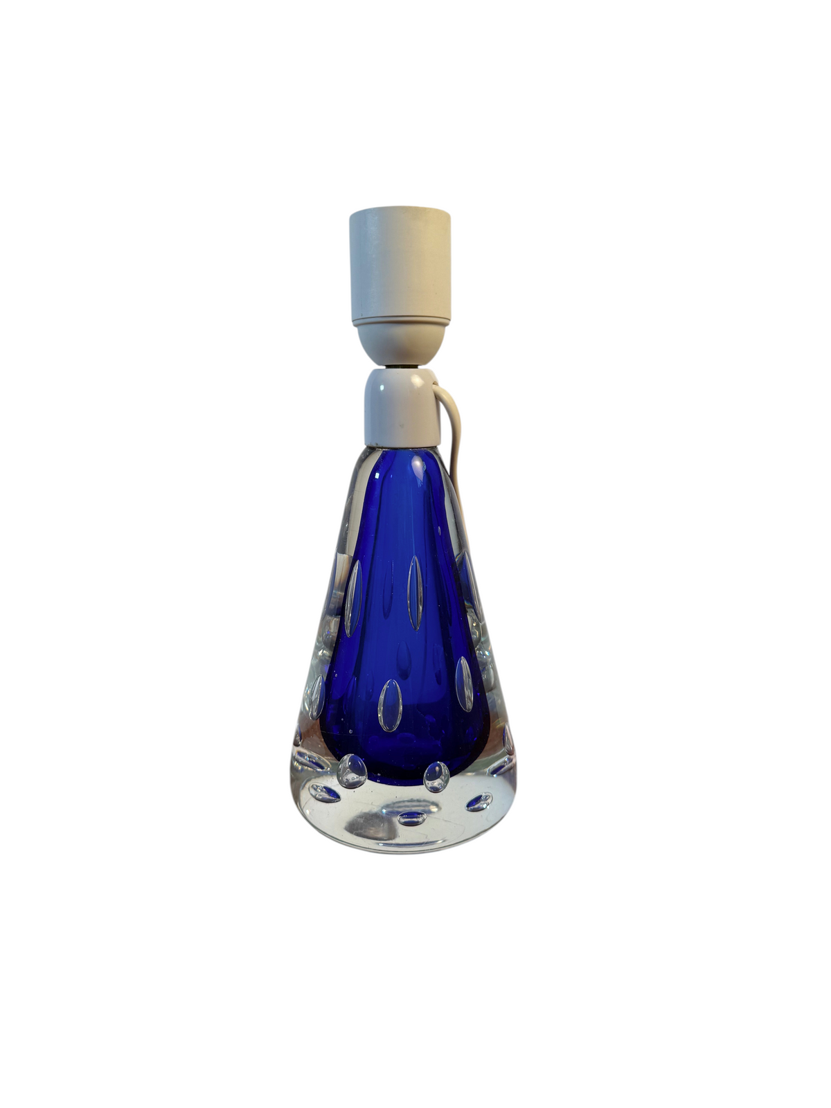 Bordslampa blått glas