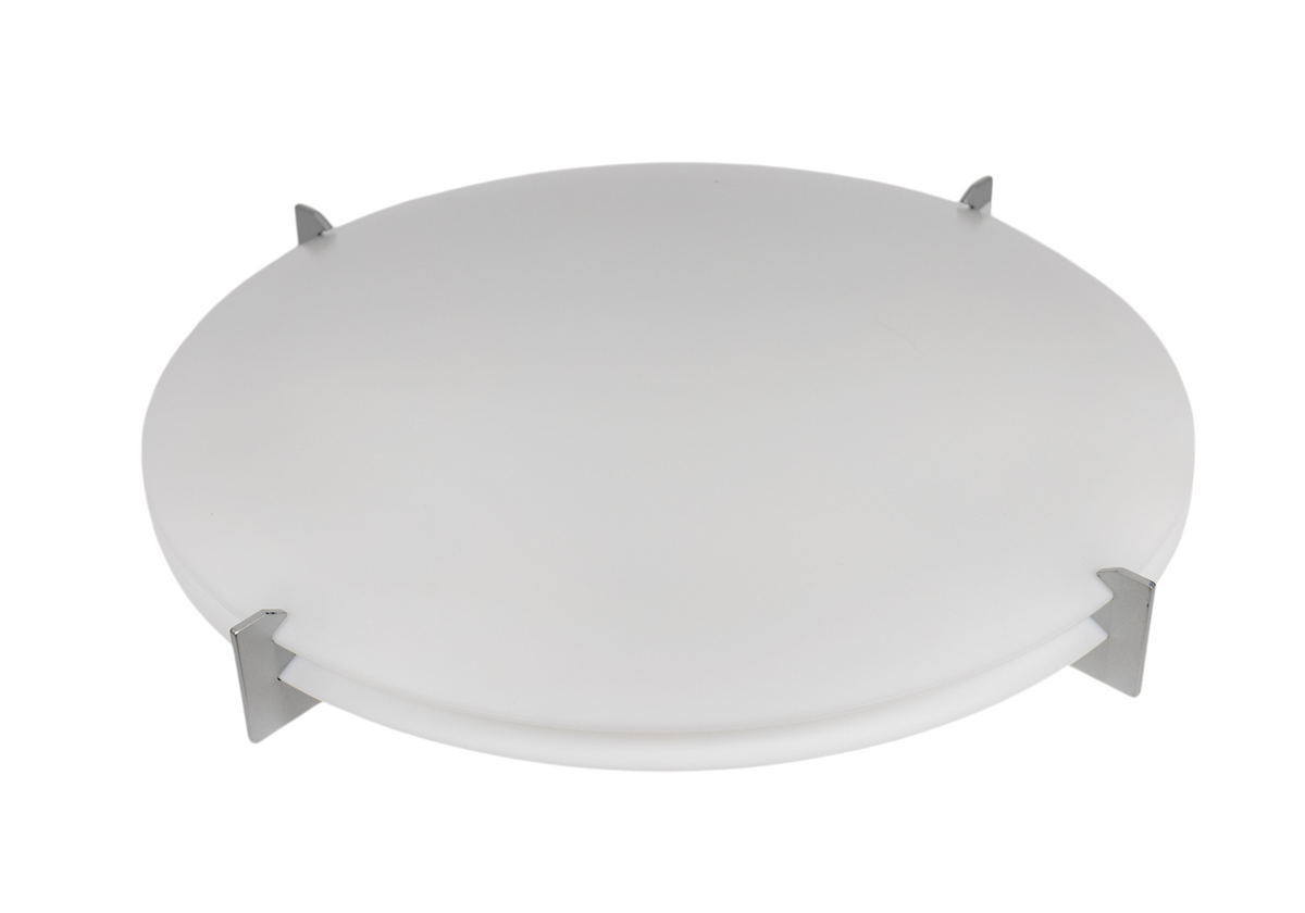 Retro plafond i akrylplast med fästen i metallfärgad plast av Uno och Östen Kristiansson för Luxus Vittsjö, 1970-tal