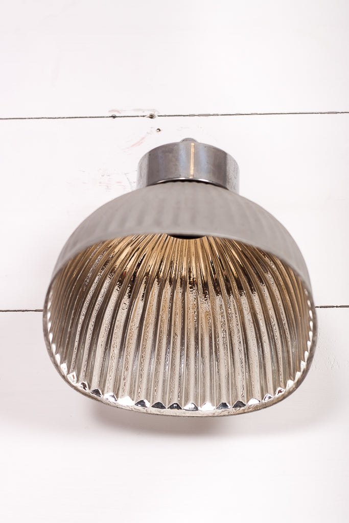 Vägglampa i glas & silver