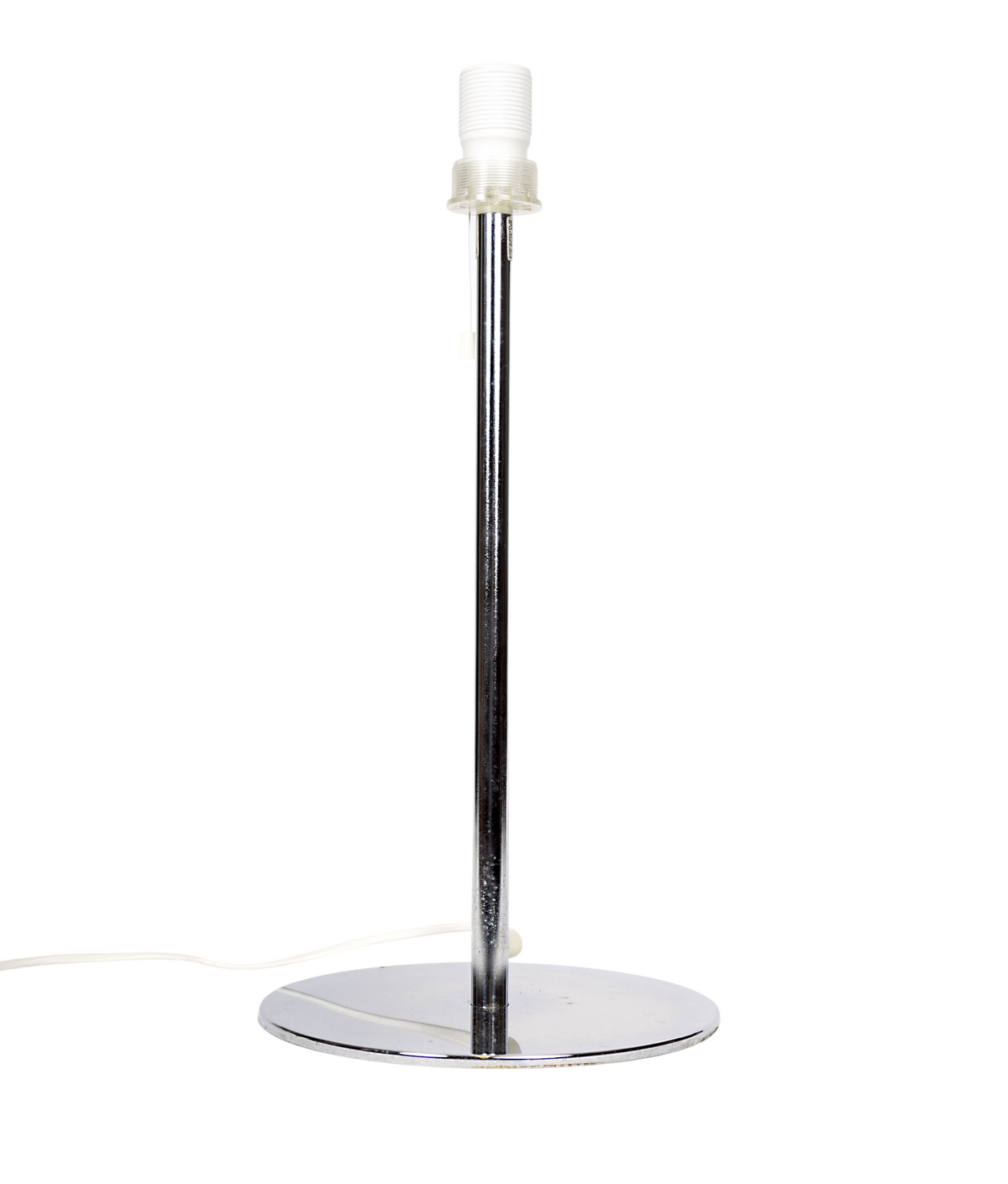 Modighus.se Luxus lampfot i krom med rund bas och modern vintage design, 52 cm hög.