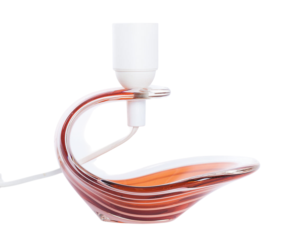 Modighus.se Flygfors skållampa i rött och orange glas designad av Paul Kedelv med ny el