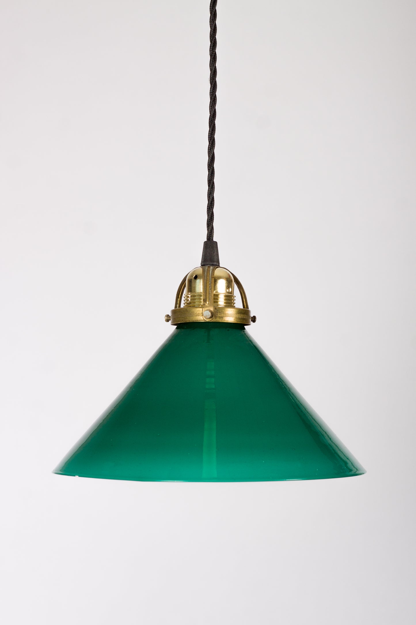 Skomakarlampa med grönt glas