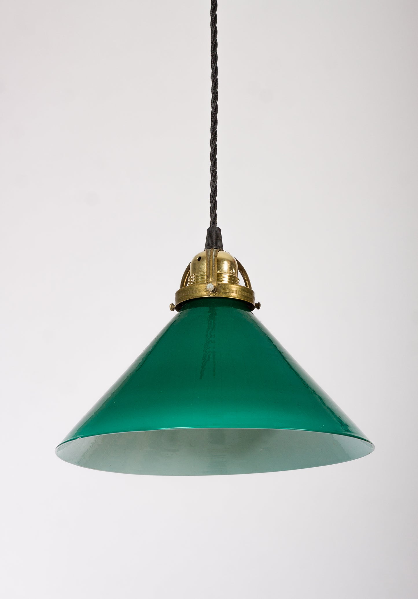Skomakarlampa med grönt glas