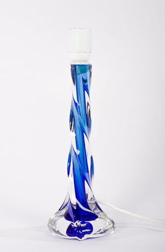 Bordslampa blått glas