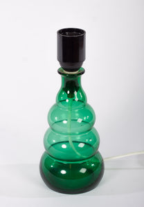 Bordslampa i grönt glas