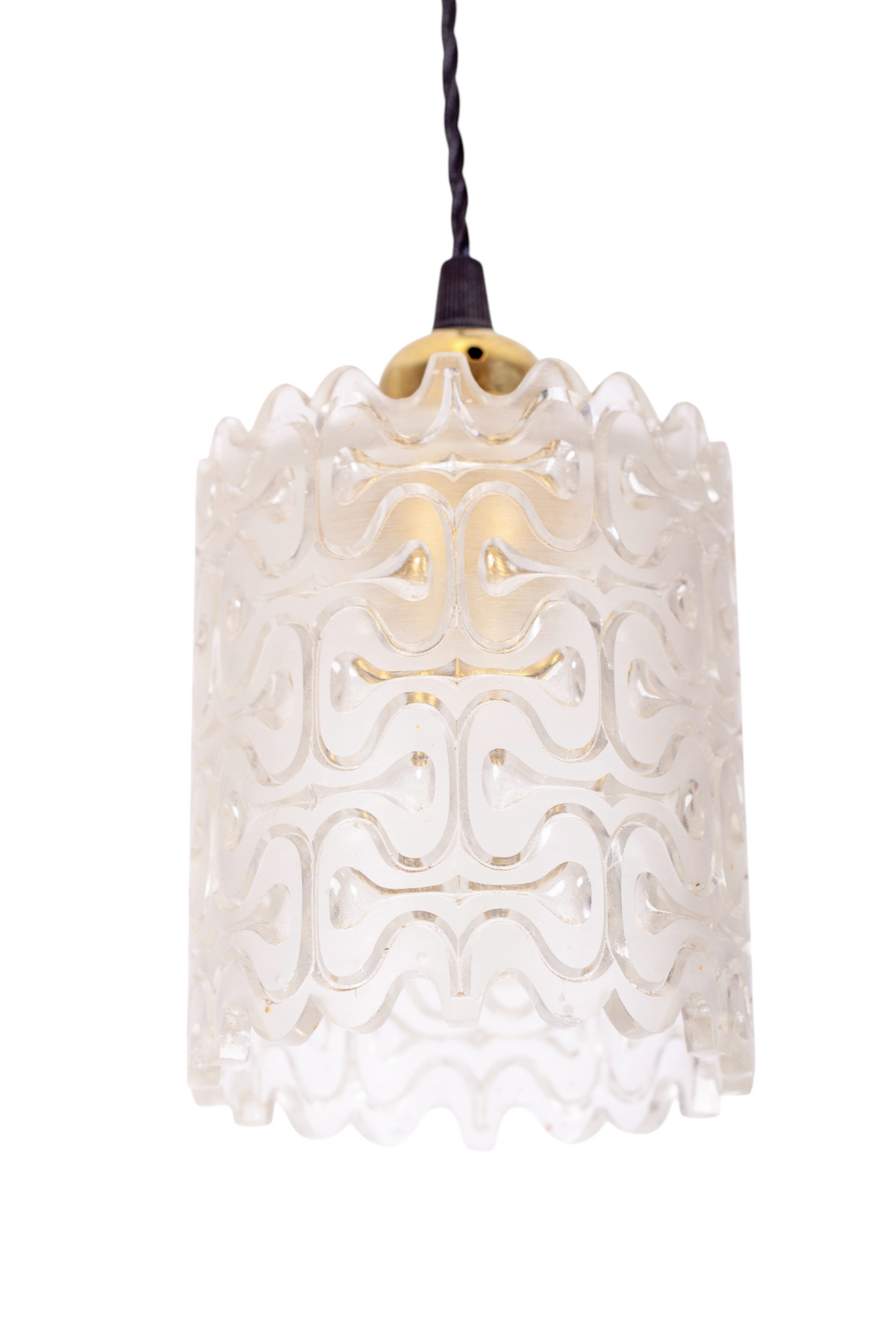 Fönsterlampa mönstrat glas