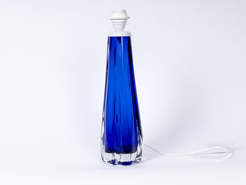 Lampfot i blått glas