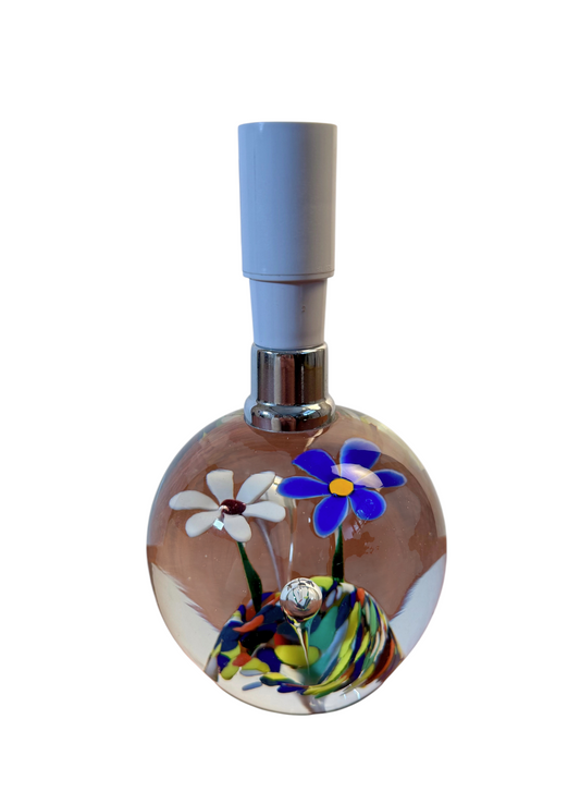 Liten vacker lampfot i glas