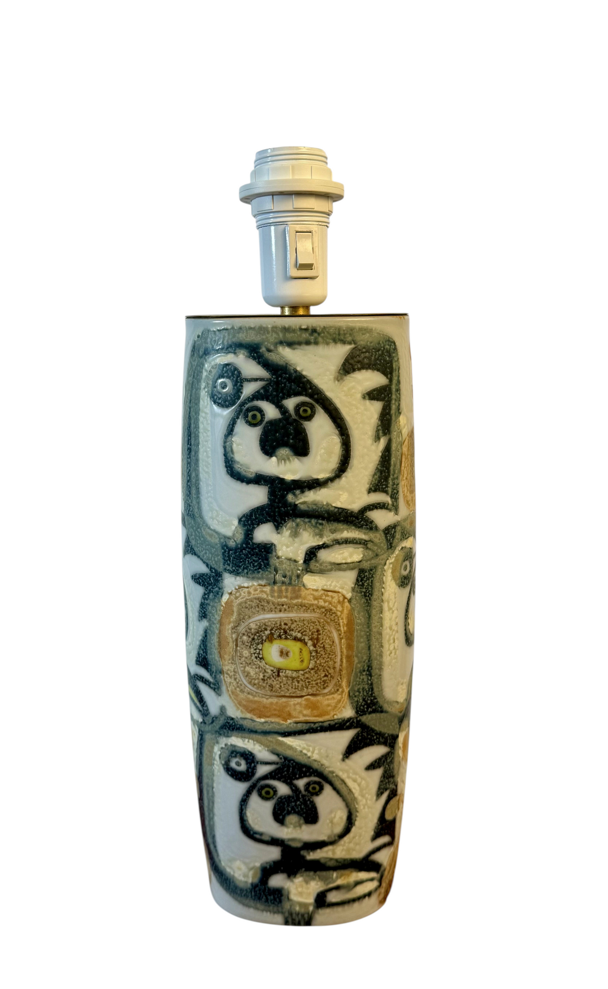 Stor vintage lampfot från Royal Copenhagen designad av Johanne Gerber i glaserat lergods hos Modighus.se