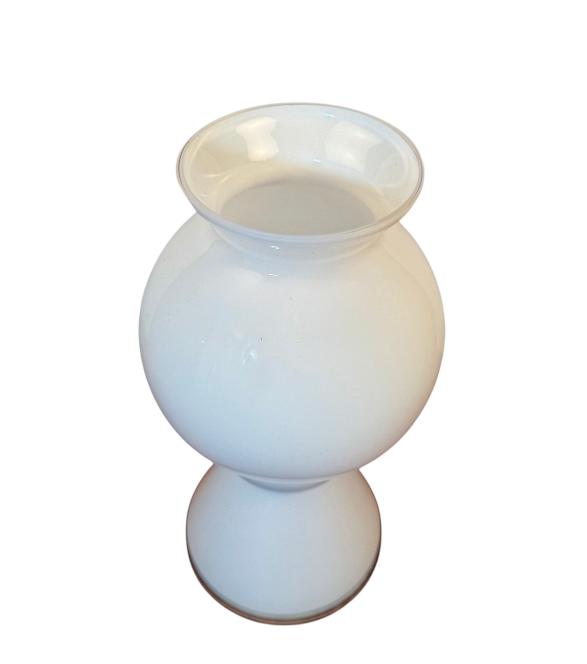 Lampa i vitt glas