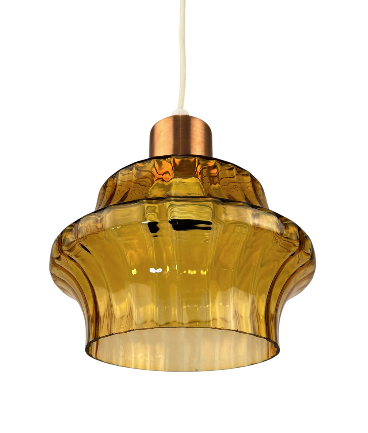 Retro berstensfärgad lampa