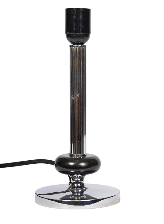 Smal lampfot i svart lackad metall, art deco-stil,. 1930-tal