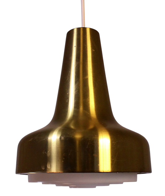 Taklampa modell 295 P i mässing, Ateljé Lyktan i Åhus, design Anders Pehreson, Sverige 1960-tal
