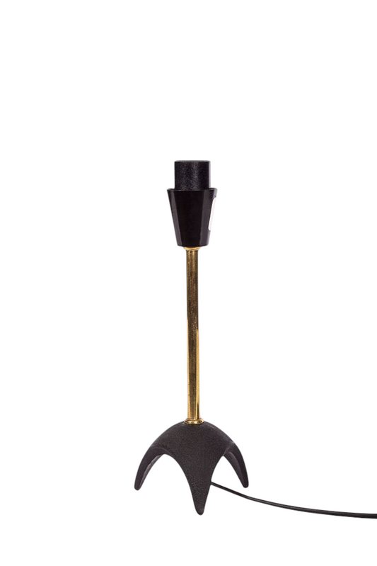 Liten bordslampa i svart och mässing, 1950-tal, Atena Belysning