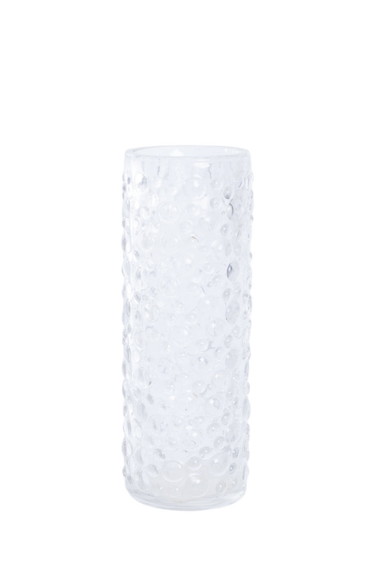 Glasvas med dekorativt kulmönster