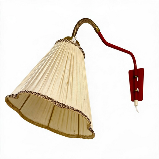 Retro vägglampa i rött
