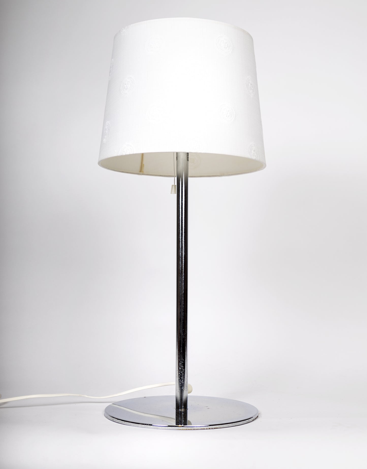 Lampfot från Luxus i kromad metall och glas
