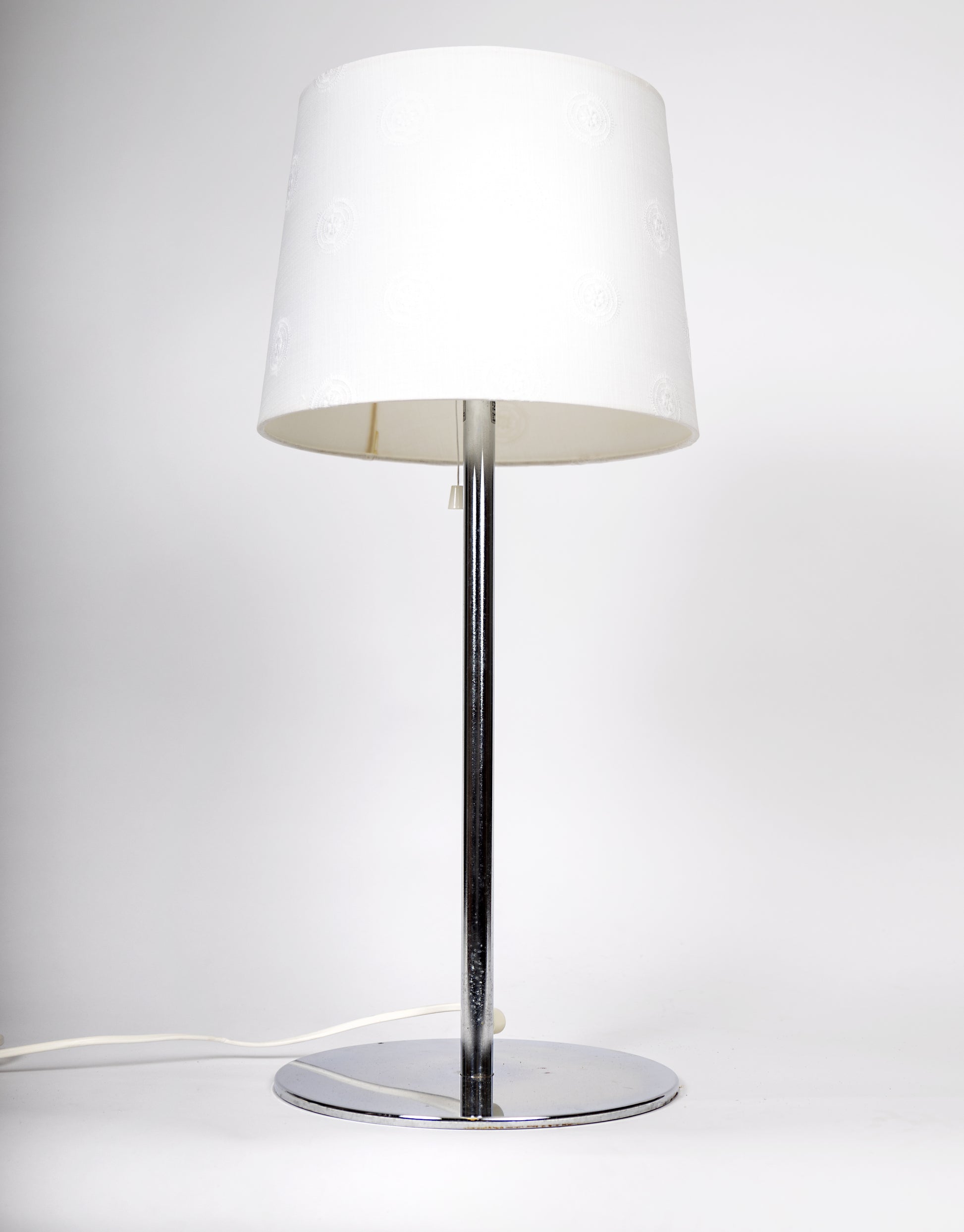 Lampfot från Luxus i kromad metall och glas

