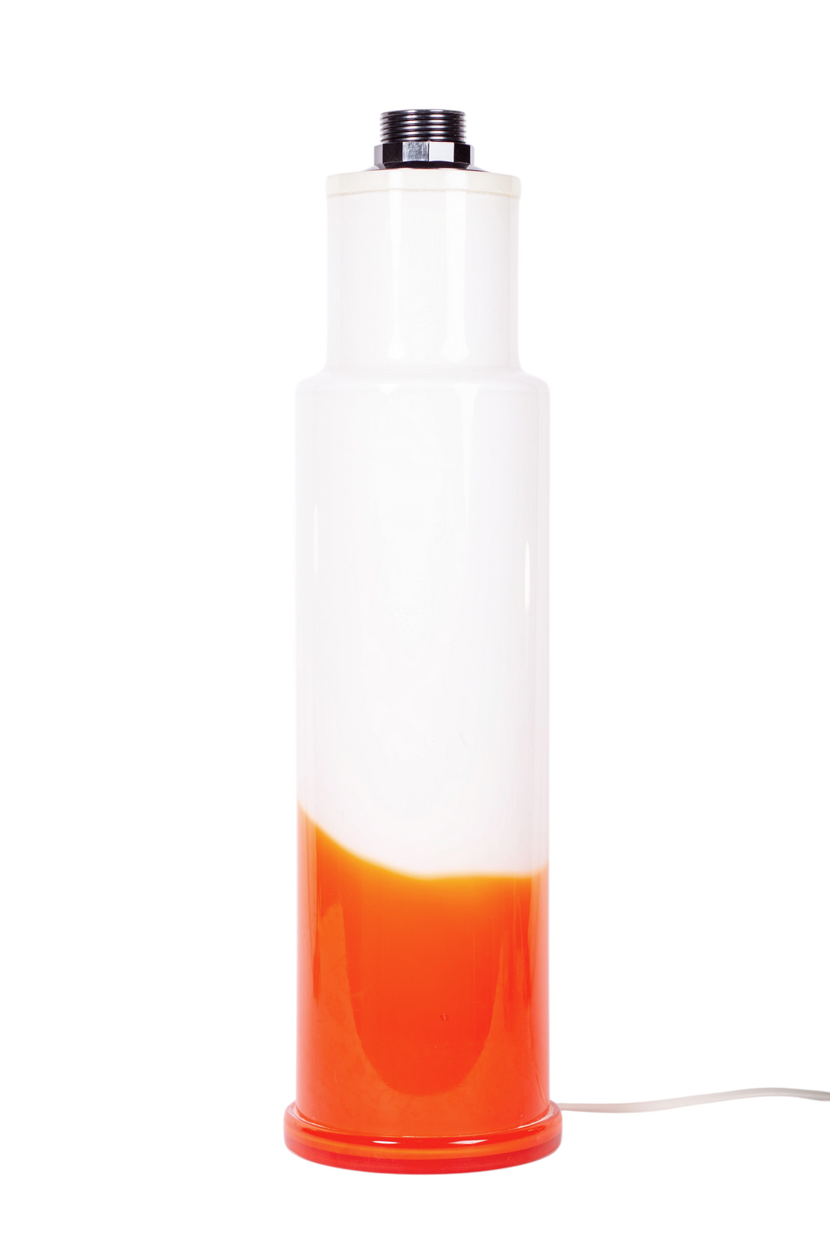 Lampfot i rött glas, kopia av Luxus Vittsjö design av Uno och Östen Kristiansson, 1960–1970-tal