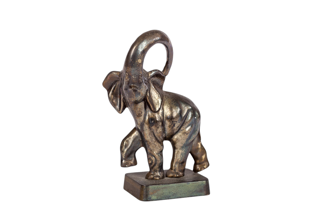 Liten dekorativ elefant i mässing