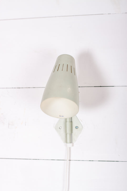 Retro vägglampa från Philips i grå och blå plåt, 1960-tal
