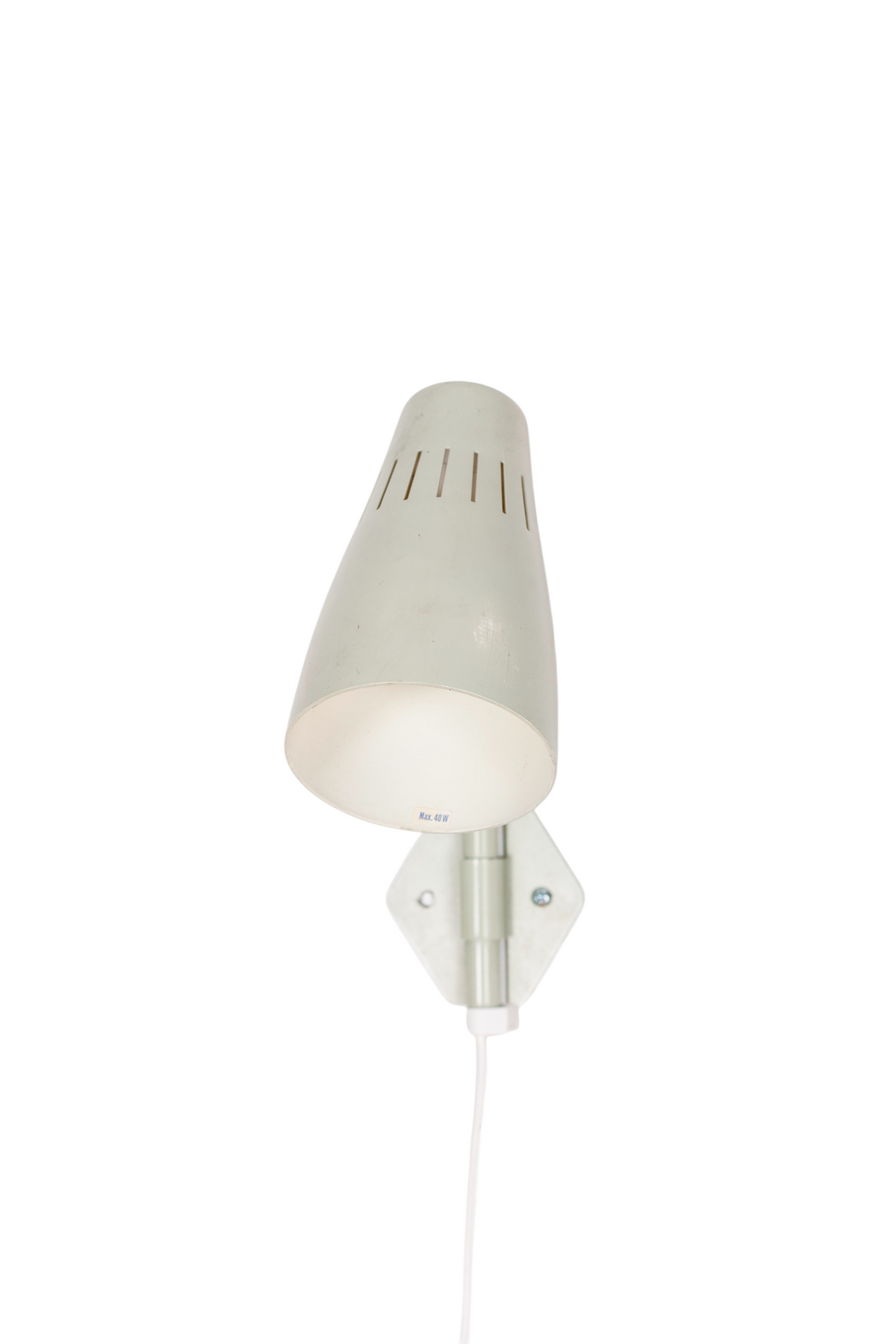 Retro vägglampa från Philips i grå och blå plåt, 1960-tal