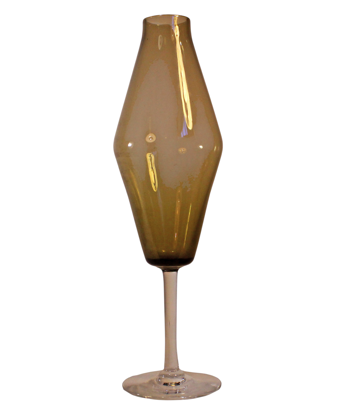 Vas i brunt glas med unik smal form