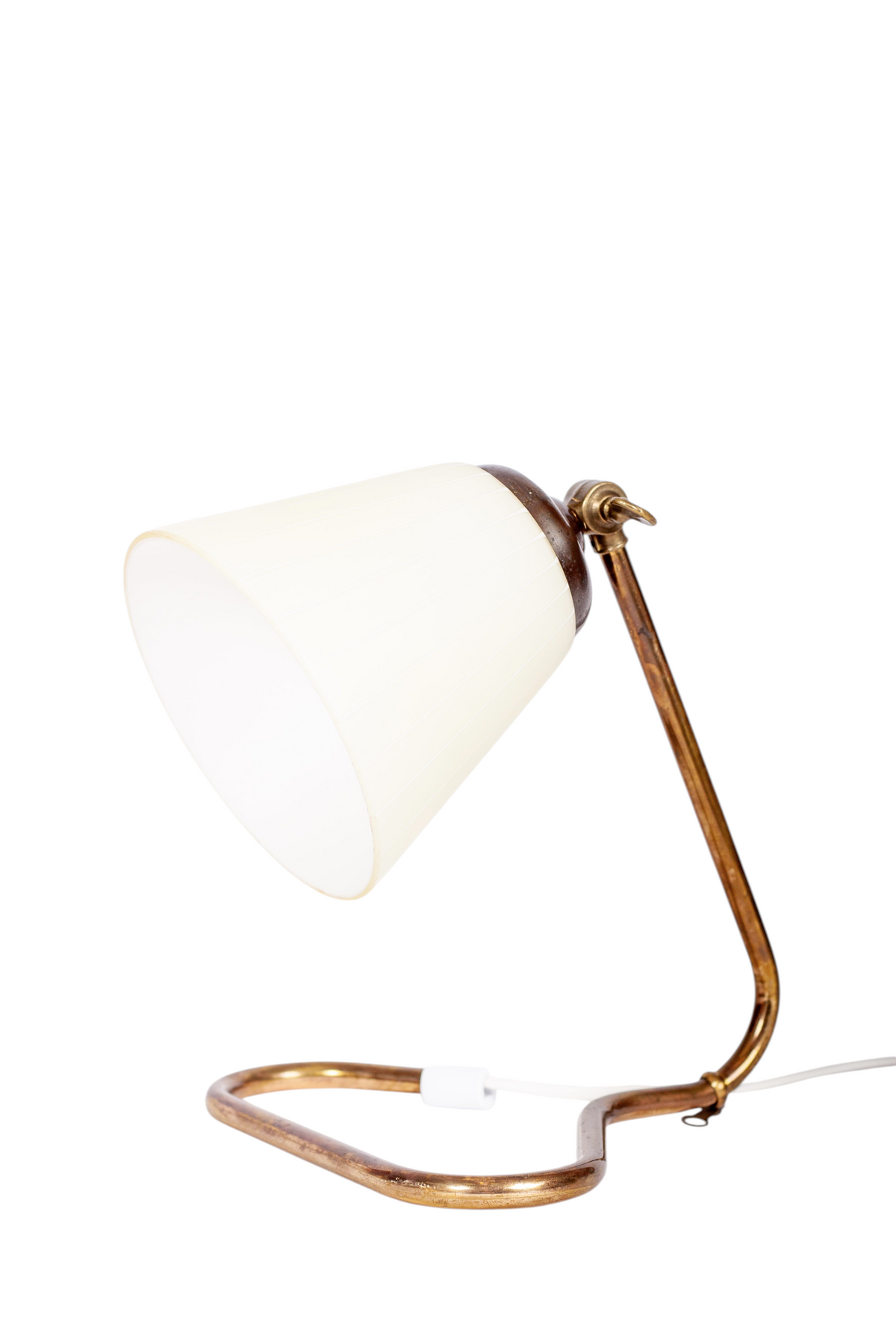 Mindre vintage bord- och vägglampa i mässing, retro design, vintageskick