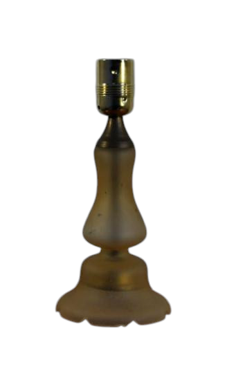 Lampfot i orange och gultonat glas, Sverige, varm genomlyst färg, enkel cylindrisk form