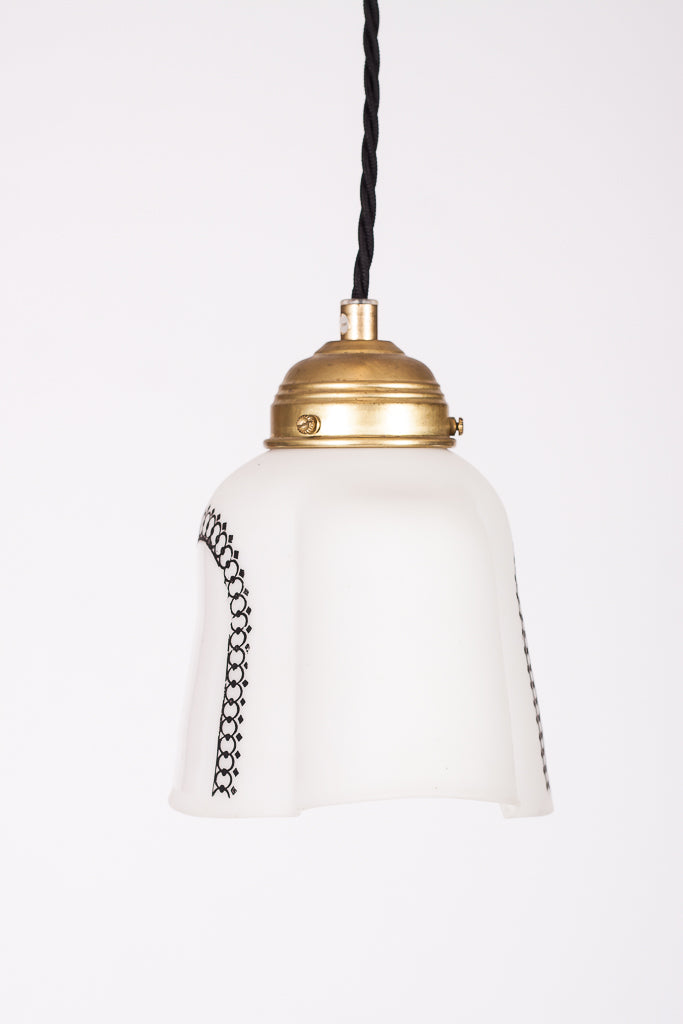 Fönsterlampa vitt glas