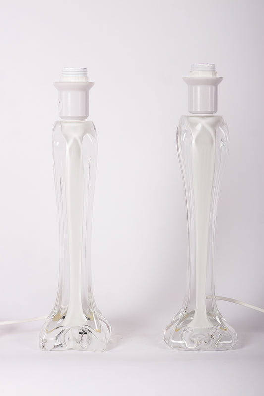 1-Par Glaslampor från Flygfors