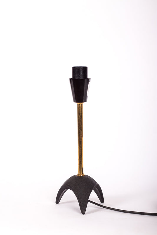 Liten bordslampa i svart och mässing, 1950-tal, Atena Belysning