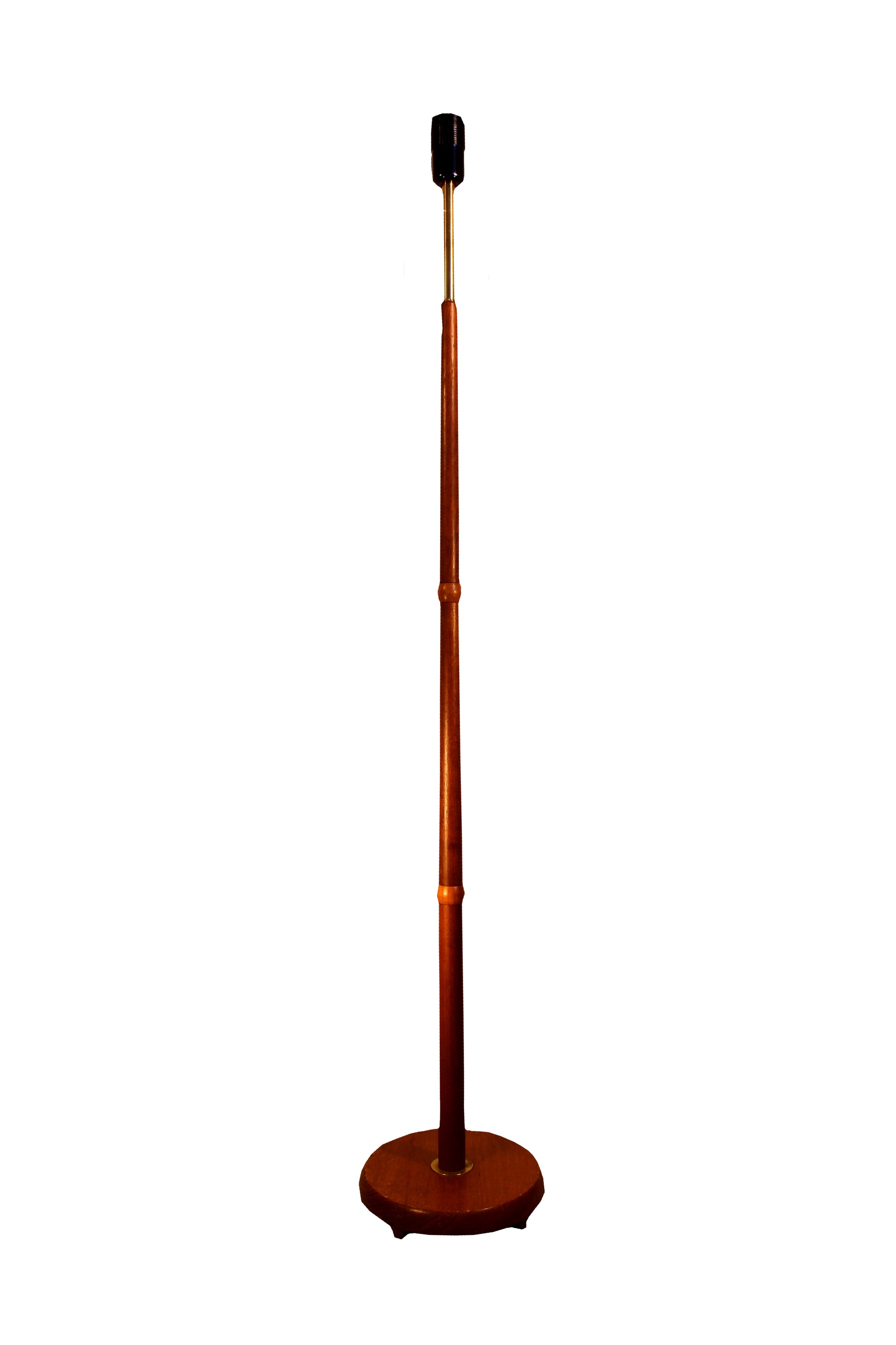 Stilig golvlampa i teak, skandinavisk retrostil