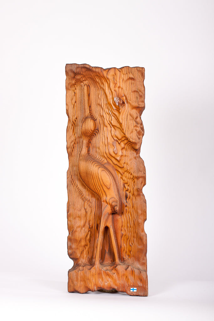 Vacker tredimensionell trätavla i naturmaterial
